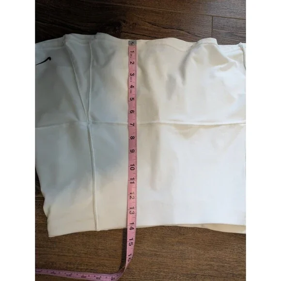 Vintage Nike Fit Dry White Poly Blend Stretch Skort Skirt Short Sz L Tennis Golf - Picture 6 of 6